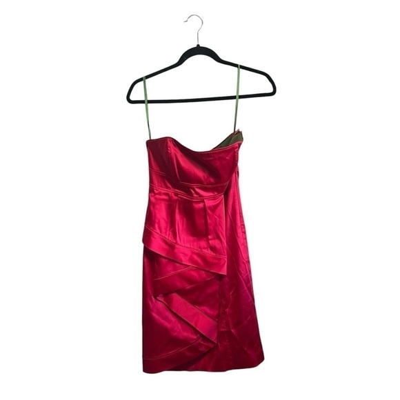 New Ted Baker Bight Pink Strapless/Straps Mini Dress, Size Ted 2 US 4 - Picture 3 of 7